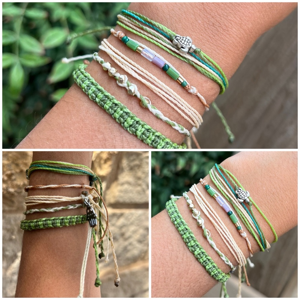 🌳🪵NEW Green/ Fresh Air/ Nature / Set of 5 Adjustable Bracelets🎄 - Picture 6 of 11